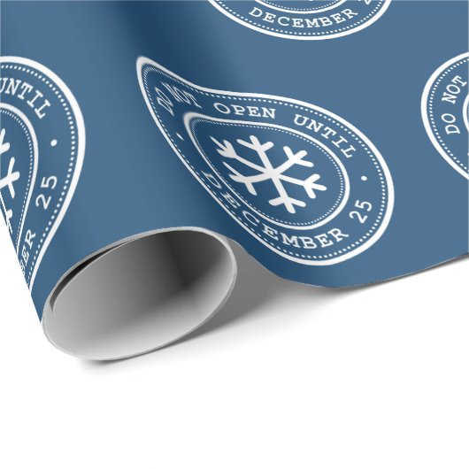 Öffnen Sie erst am 25. Dezember das blaue Umschlag Geschenkpapier (Rolleneckpunkt)