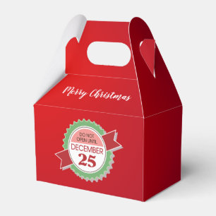 Öffnen Sie erst an Weihnachten Gable Favor Box Geschenkschachtel