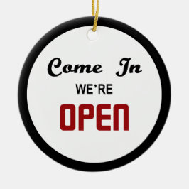 Öffnen Sie geschlossenen Tür-Aufhänger Keramikornament