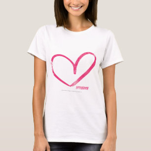 Öffnen Sie Herz-Magenta T-Shirt