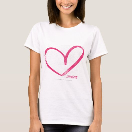 Öffnen Sie Herz-Magenta T-Shirt (Vorderseite)