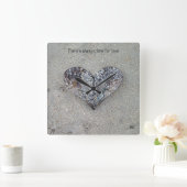 Öffnen Sie Herz-Muschel-Uhr Quadratische Wanduhr (Zuhause)