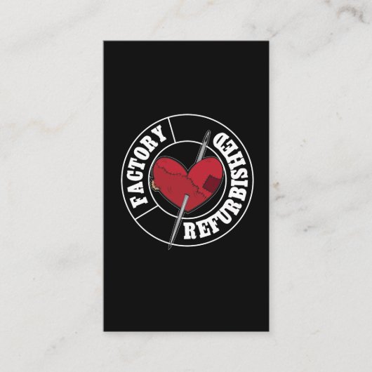 Öffnen Sie Herz-Operations-Erholungs-Geschenk Visitenkarte (Vorderseite)