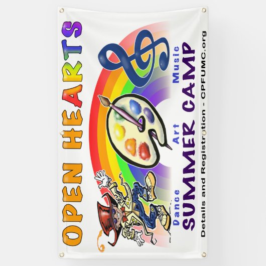 Öffnen Sie Herz-Sommer-Lager Banner (Vertikal)