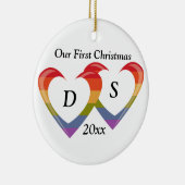 Öffnen Sie Herzen Keramikornament (Rechts)