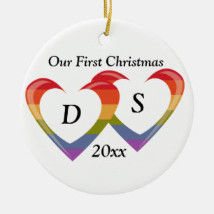 Öffnen Sie Herzen Keramikornament