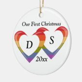 Öffnen Sie Herzen Keramikornament (Links)