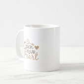 öffnen Sie Ihr Herz Kaffeetasse (Vorderseite Links)