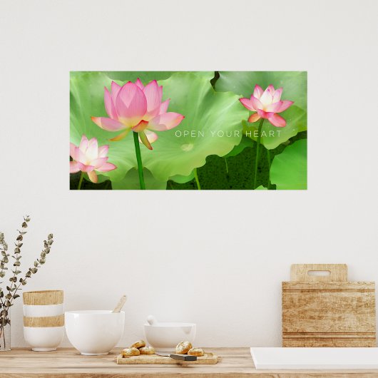 "Öffnen Sie Ihr Herz" Poster (Küche)