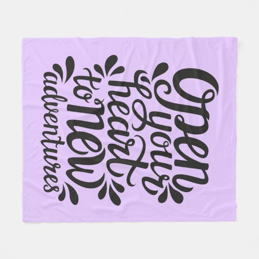 Öffnen Sie Ihr Herz zu den neuen Abenteuern Fleecedecke (Vorderseite (Horizontal))