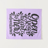 Öffnen Sie Ihr Herz zu den neuen Abenteuern Wandteppich (Vorderseite (Horizontal))