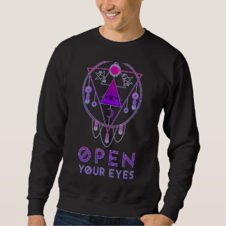 Öffnen Sie Ihre Augen Alle sehen Augen Vaporwave O Sweatshirt