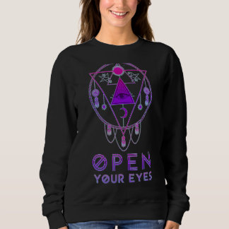 Öffnen Sie Ihre Augen Alle sehen Augen Vaporwave O Sweatshirt