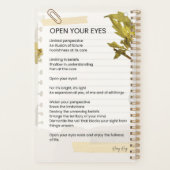 Öffnen Sie Ihre Augen Inspiration Gedicht Gedichte Planer (Rückseite)