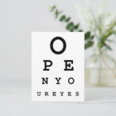 Öffnen Sie Ihre Augen Postkarte (Stehend Vorderseite)