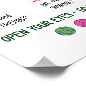 Öffnen Sie Ihre Augen Vegan! Poster (Ecke)