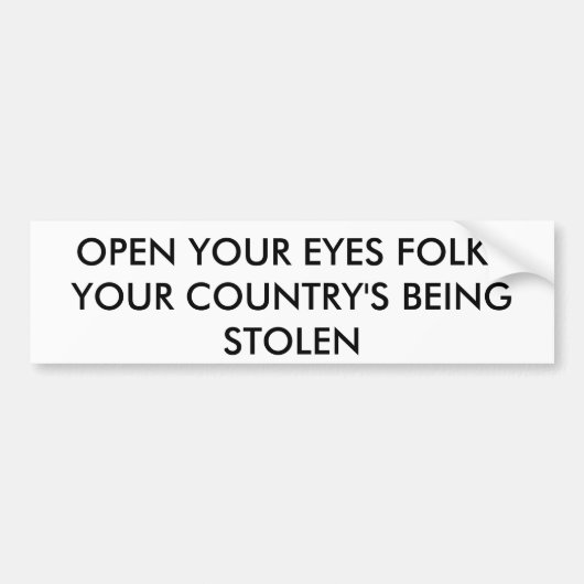 ÖFFNEN SIE IHRE AUGEN-VÖLKER AUTOAUFKLEBER (Vorne)