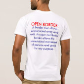 ÖFFNEN SIE IHRE ZUHAUSE VOR DEN GRENZEN T-Shirt (Rückseite)