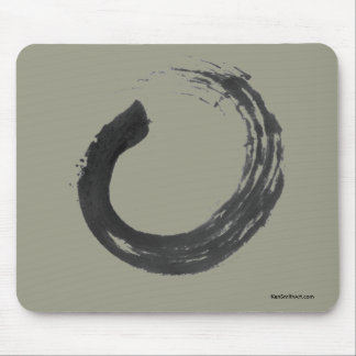 Öffnen Sie Kreis Enso Zen Mousepad, kakifarbig Mousepad