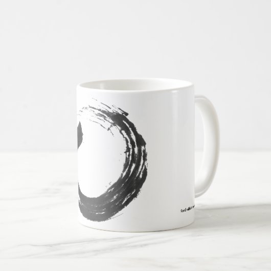Öffnen Sie Kreis Enso Zen-Tasse Kaffeetasse (VorderseiteRechts)