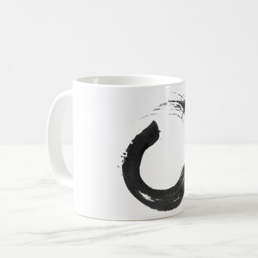 Öffnen Sie Kreis Enso Zen-Tasse Kaffeetasse (Vorderseite Links)