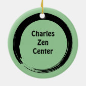 Öffnen Sie Kreis-Tür-Aufhänger Keramikornament (Hinten)