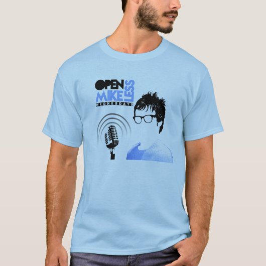 Öffnen Sie Mikeless T-Shirt Blau mit Ausflug-Daten (Vorderseite)