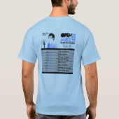 Öffnen Sie Mikeless T-Shirt Blau mit Ausflug-Daten (Rückseite)