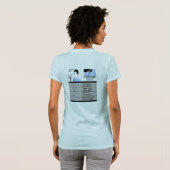 Öffnen Sie Mikeless T-Shirt blaue Frauen mit (Schwarz voll)