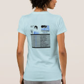 Öffnen Sie Mikeless T-Shirt blaue Frauen mit (Rückseite)