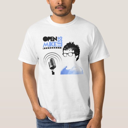 Öffnen Sie Mikeless T-Shirt mit hinteren Daten (Vorderseite)