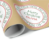 Öffnen Sie nicht bis 25. Dezember Weihnachten Geschenkpapier (Rolleneckpunkt)