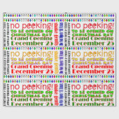 ÖFFNEN SIE NICHT "BIS CHRISTMAS! GESCHENKPAPIER (Flach)