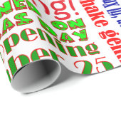 ÖFFNEN SIE NICHT "BIS CHRISTMAS! GESCHENKPAPIER (Rolleneckpunkt)