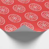 Öffnen Sie nicht, bis das rote Weihnachtswrapping  Geschenkpapier (Ecke)