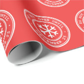 Öffnen Sie nicht, bis das rote Weihnachtswrapping Geschenkpapier (Rolleneckpunkt)