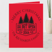 Öffnen Sie nicht bis - Personalisierte Weihnachten Karte (Vorderseite)