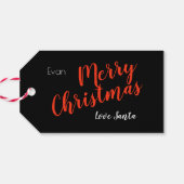 Öffnen Sie nicht bis Weihnachten, Frostiges Schnee Geschenkanhänger (Rückseite Horizontal)