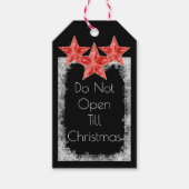 Öffnen Sie nicht bis Weihnachten, Frostiges Schnee Geschenkanhänger (Vorderseite)