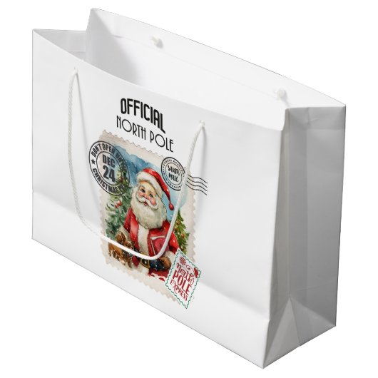 Öffnen Sie nicht bis Weihnachten große Geschenktas Geschenktüte (Vorderseite Schrägansicht)