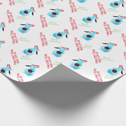 öffnen Sie nicht bis Weihnachten lustig Geschenkpapier (Ecke)