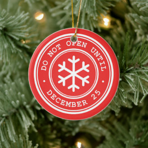Öffnen Sie nicht bis Weihnachten Weihnachten Keram Keramik Ornament