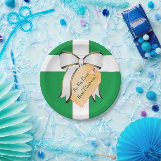 Öffnen Sie nicht bis Weihnachts-Papierplatte Pappteller (Party)