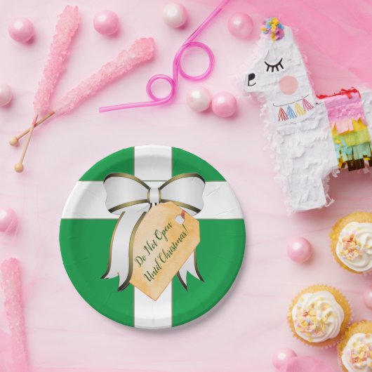 Öffnen Sie nicht bis Weihnachts-Papierplatte Pappteller (Party)