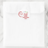 Öffnen Sie nicht bis Weihnachts-Weihnachtswarnung Runder Aufkleber (Tasche)