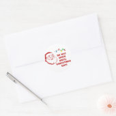 Öffnen Sie nicht bis Weihnachts-Weihnachtswarnung Runder Aufkleber (Umschlag)