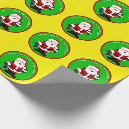 Öffnen Sie nicht bis Weihnachtswrapping Paper Geschenkpapier (Ecke)