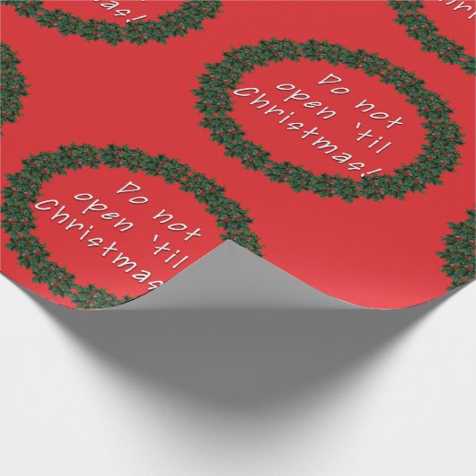 Öffnen Sie nicht bis zu Weihnachtsgeschenke Wrappi Geschenkpapier (Ecke)