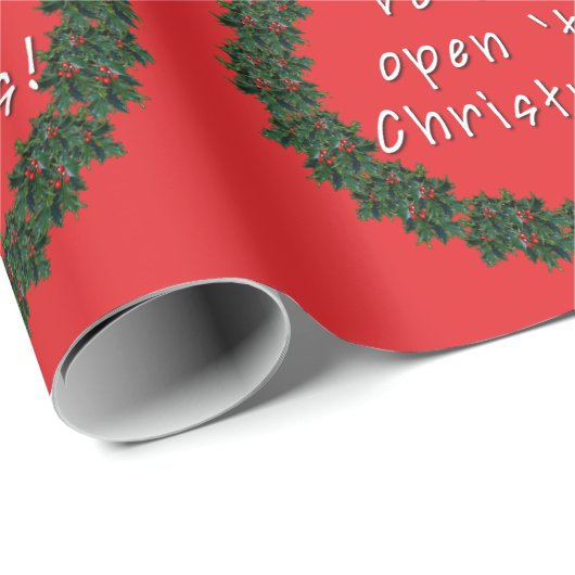 Öffnen Sie nicht bis zu Weihnachtsgeschenke Wrappi Geschenkpapier (Rolleneckpunkt)