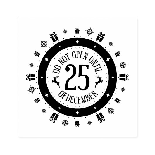 Öffnen Sie nicht bis zum 25. Dezember 2010 die Gum Gummistempel (Prägung)